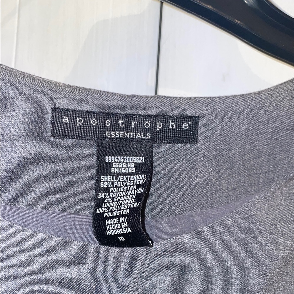 🛑SOLD🛑 Apostrophe Gray Sheath Dress. - Picture 3 of 9